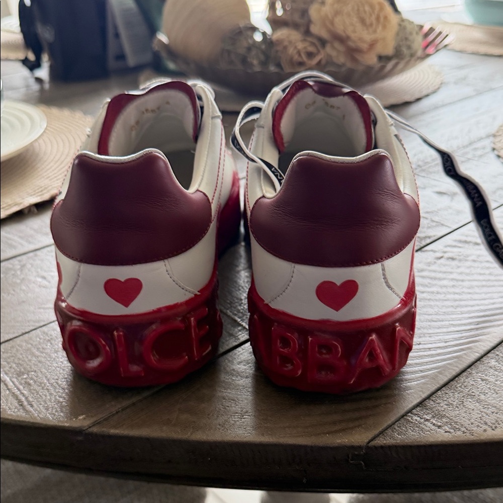 Dolce Gabbana Love Graphic Sneakers with Red Soles - Picture 6 of 13